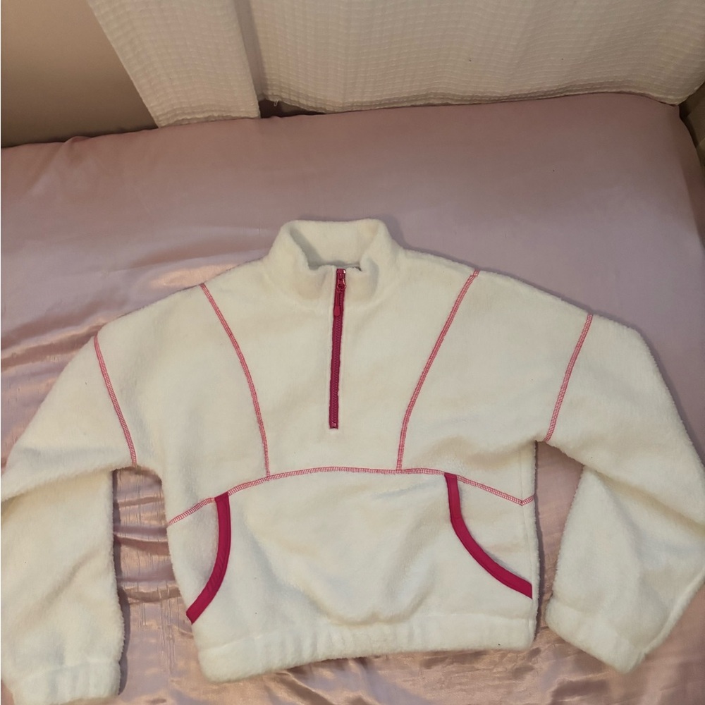 Year of Ours White and Pink Fleece Set